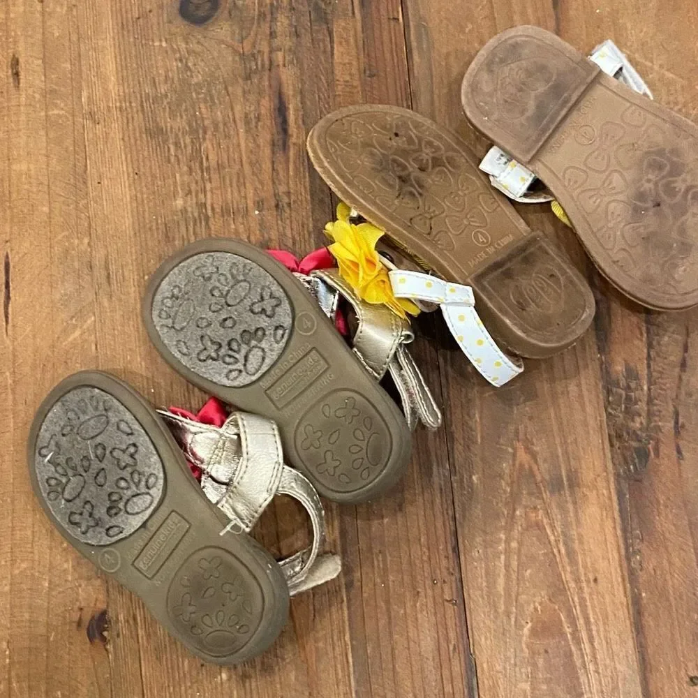 Stepping Stones + Genuine Kids Floral Sandals Set of Two Size 4